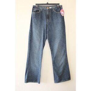 Moe Womens Juniors Dark Wash Wide Leg Jeans 11/12 NWT